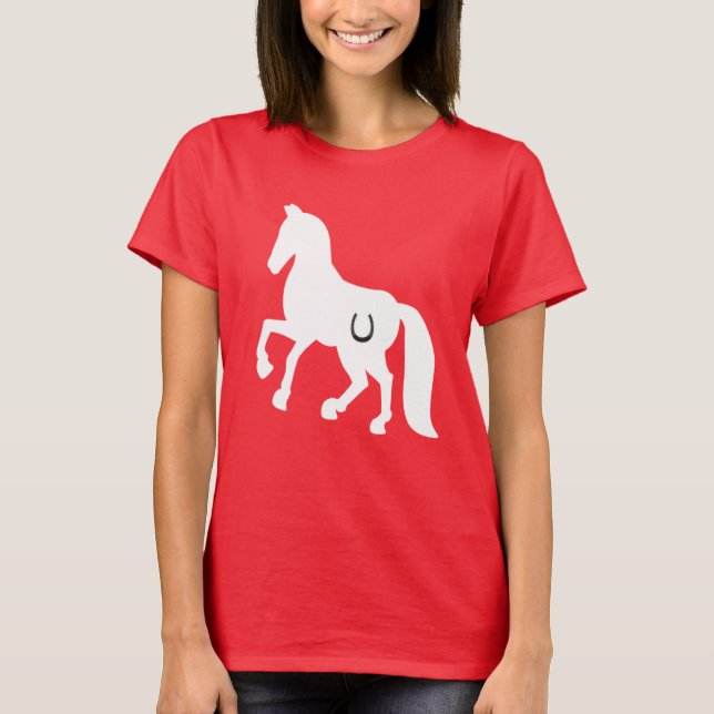 CAMISETA HORSE CHÃ, GIRLS, HORSESHOE (Frente)