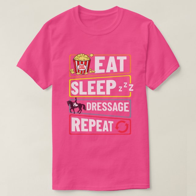 Camiseta Horse Dressage Horse Riding Training Arena Competi (Frente do Design)