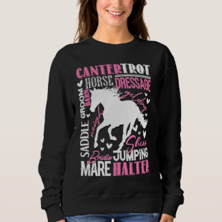 Camiseta Horse  for Girls Women  Horses Horseback Riding