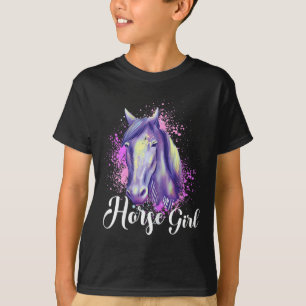 Camiseta Horse Girl Horseback Riding Pony Horsescute Ss Cut