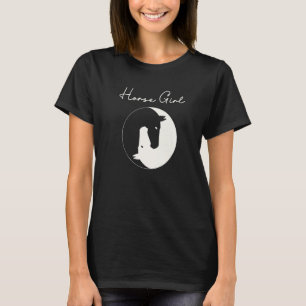 Camiseta Horse Girl I Love My Horses Yin & Yang Shape Horse