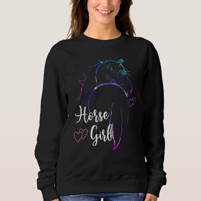 Camiseta Horse Girl Love Horses Riding Horseback Riding Kid (Frente)