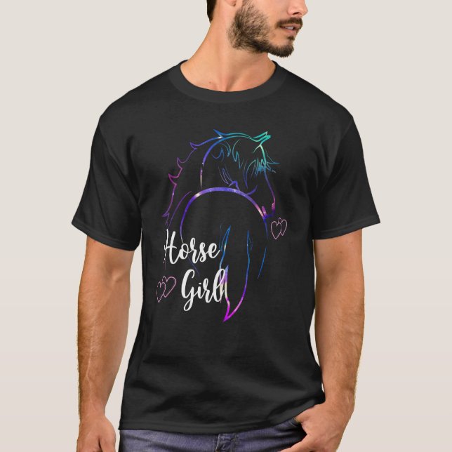 Camiseta Horse Girl Love Horses Riding Horseback Riding Kid (Frente)