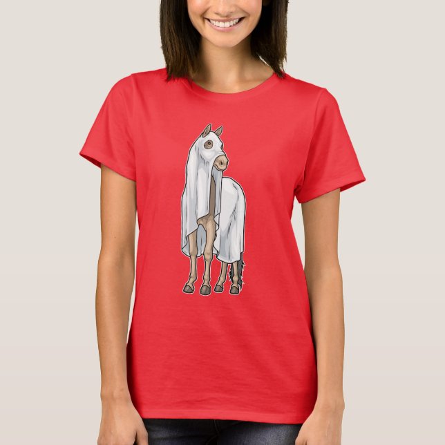 Camiseta Horse Halloween Ghost (Frente)
