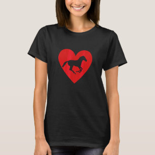 Camiseta Horse Heart Horseback Equestrian Riding Girls