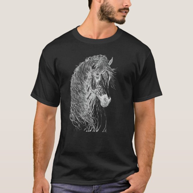 Camiseta Horse illustration Gift for Horseback Riding Horse (Frente)
