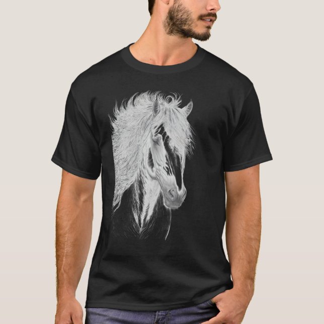 Camiseta Horse illustration Gift for Horseback Riding Horse (Frente)