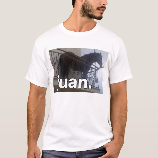 Camiseta Horse Juan Meme em Balcony (Frente)