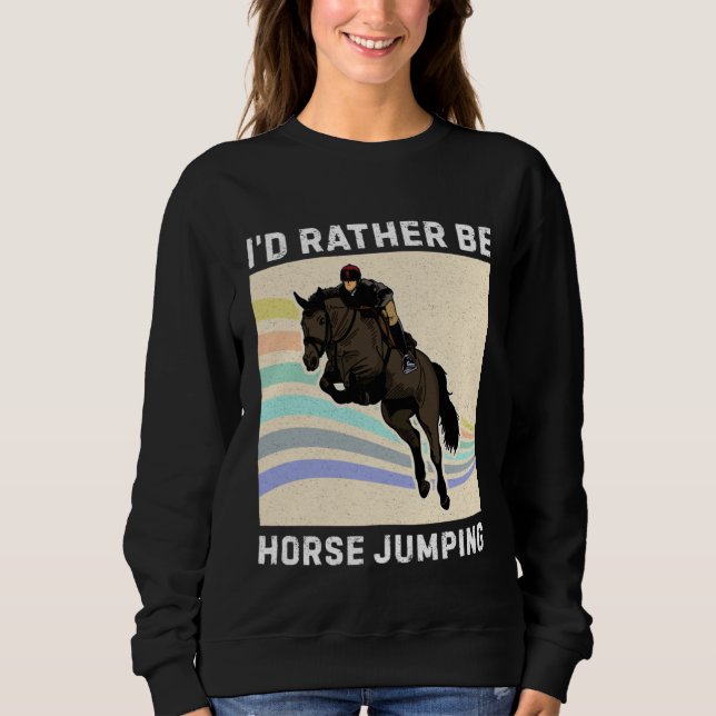 Camiseta Horse Jumping Horse Equestrian Breeder Horsewoman (Frente)