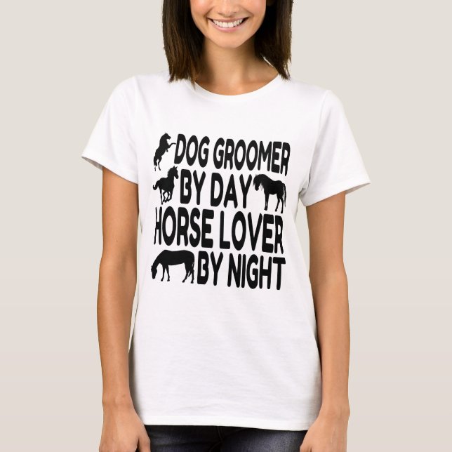 Camiseta Horse Lover Dog Groomer (Frente)