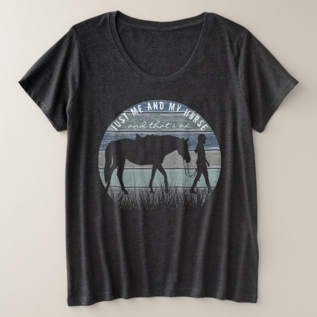 Camiseta HORSE LOVER - Eu e o Meu Cavalo (Frente do Design)