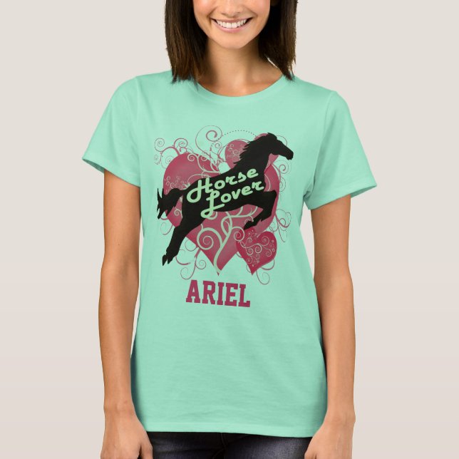 Camiseta Horse Lover Personalizado Ariel (Frente)