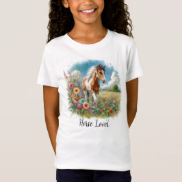 Camiseta Horse Lover Pinto Foal Girls