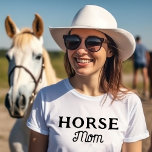 Camiseta Horse Mãe | Simples Script Retro Cute Equestre<br><div class="desc">Horse Mãe | Escoamento Retroativo Simples Cuta Camisa Equestre</div>