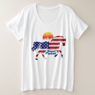 Camiseta Horse Mustang Super Power - Design de Sinalizador 