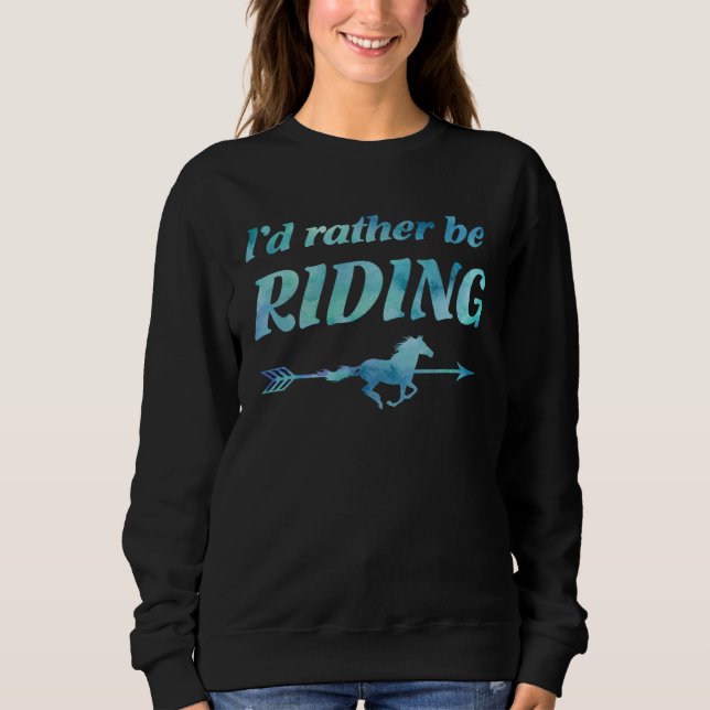 Camiseta Horse Rider Girls I d Rather Be Riding Horses Kids (Frente)