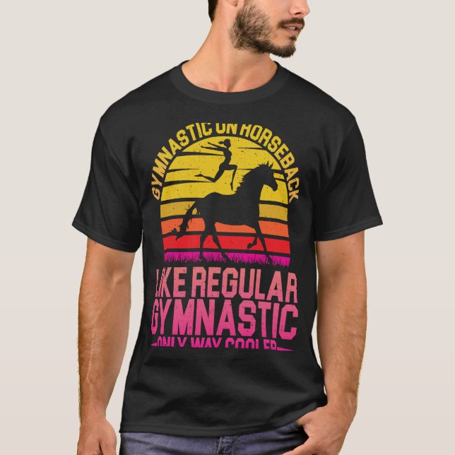 Camiseta Horse Riding Gymnastic On Horseback Horse Vaulting (Frente)
