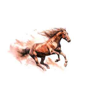 Camiseta Horse Running Watercolor
