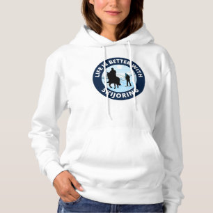 Camiseta Horse Skijoring Winter Skiping Ski Jumping Sport