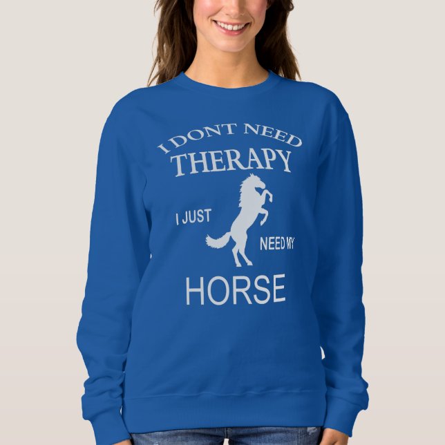 Camiseta HORSE TERAPÊUTICA ENGRAÇADA Cavalo Amadurece Terap (Frente)