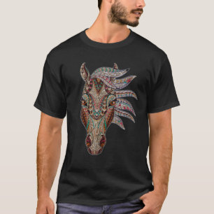 Camiseta Horse Tribal Abstrato Art Nativo Americano Geometr
