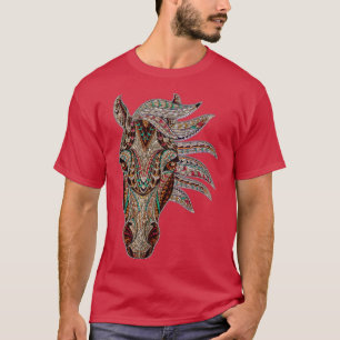 Camiseta Horse Tribal Abstrato Art Nativo Americano Geometr