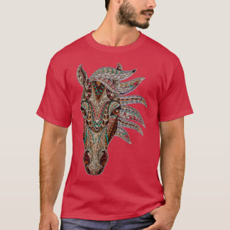 Camiseta Horse Tribal Abstrato Art Nativo Americano Geometr