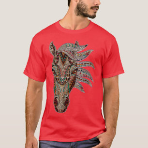 Camiseta Horse Tribal Abstrato Art Nativo Americano Geometr