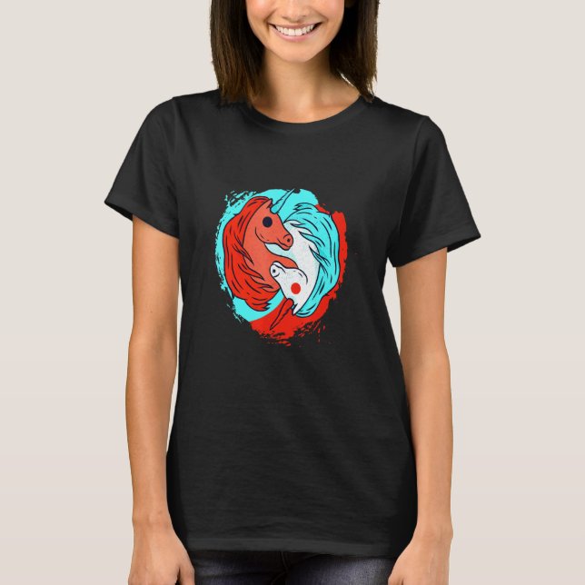 Camiseta Horse Unicorn Magic Rainbow Fantasy (Frente)