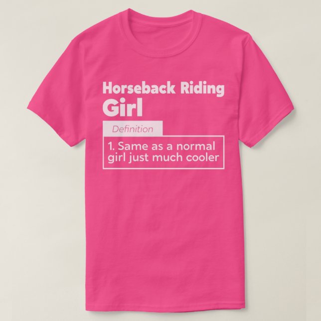 Camiseta Horseback Riding Girl (Frente do Design)