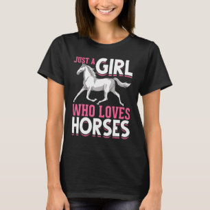 Camiseta Horseback Riding Girls Equestrian Horse Rider Wome