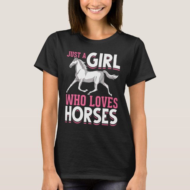 Camiseta Horseback Riding Girls Equestrian Horse Rider Wome (Frente)