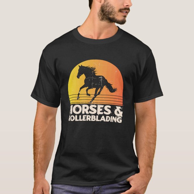 Camiseta Horses And Rollerblading (Frente)