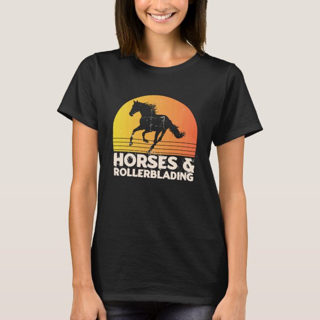 Camiseta Horses And Rollerblading (Frente)