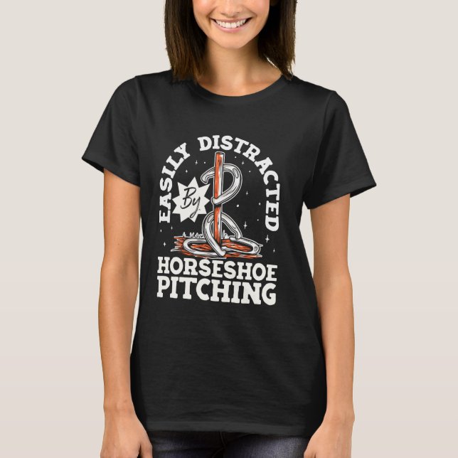 Camiseta Horseshoe Pitching Enthusiast Design (Frente)