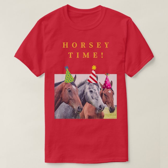Camiseta Horsey Timefor Horse Lovers (Frente do Design)