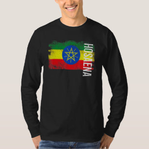 Camiseta Hosena Etiópia Bandeira Para Homens Etíopes Crianç