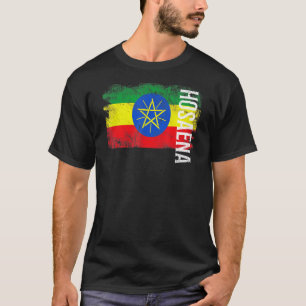 Camiseta Hosena Etiópia Bandeira Para Homens Etíopes Crianç