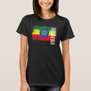 Camiseta Hosena Etiópia Bandeira Para Homens Etíopes Crianç