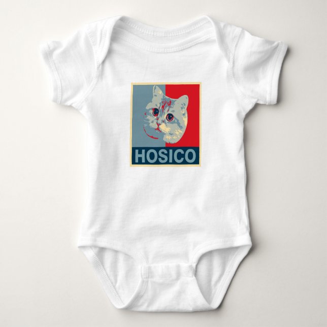 Camiseta Hosico - Ilustração Azul Vermelho (Frente)