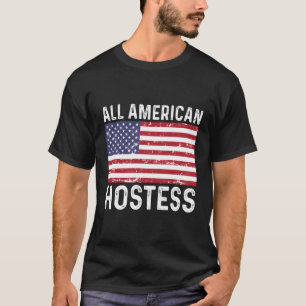Camiseta Hospedista Afetou 4 De Julho De Todos Os Americano
