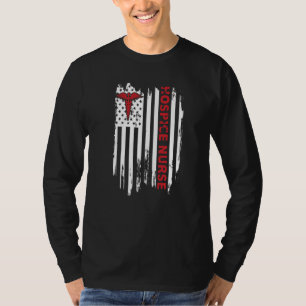 Camiseta Hospital Enfermeira Americana Bandeira Patriótica