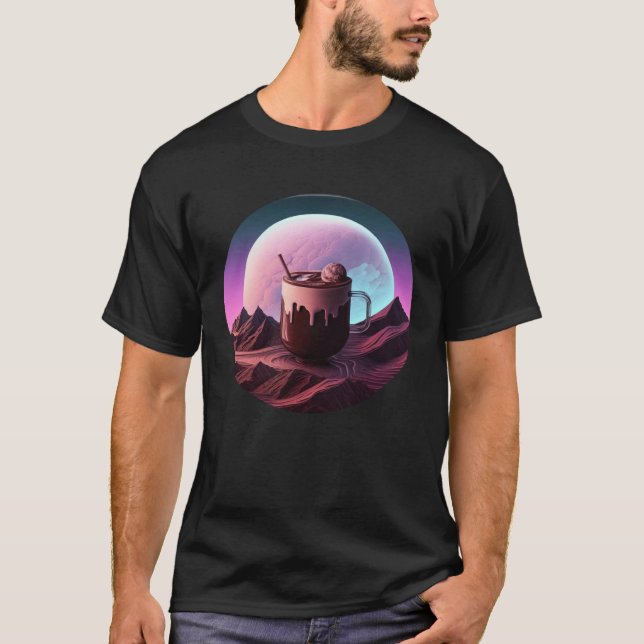 Camiseta Hot Chocolate Synthwave 80s Retrowave Aesthetic (Frente)