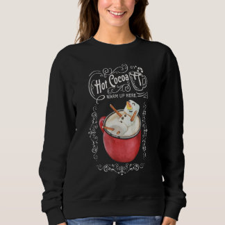 Camiseta Hot Cocoa Hot Chocolate Lover Cute Snowman Marshma