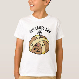 Camiseta Hot Cross Bun Engraçado Comida Pun