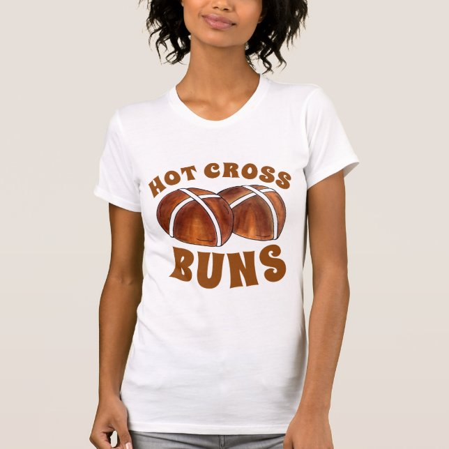 Camiseta Hot Cross Buns British Comida Baery Bakery (Frente)