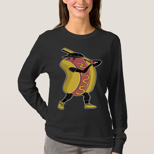 Camiseta Hot-dog baseball sports (Frente)