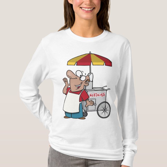 Camiseta Hot Dog Cart Vendor Street Food Seller (Frente)