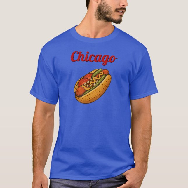 Camiseta Hot Dog Chicago Retro (Frente)
