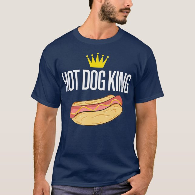 Camiseta Hot Dog King Engraçado (Frente)
